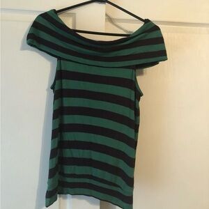 Bordeaux Green and Blue Striped Shirt